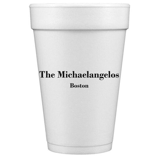 Michaelangelo Styrofoam Cups